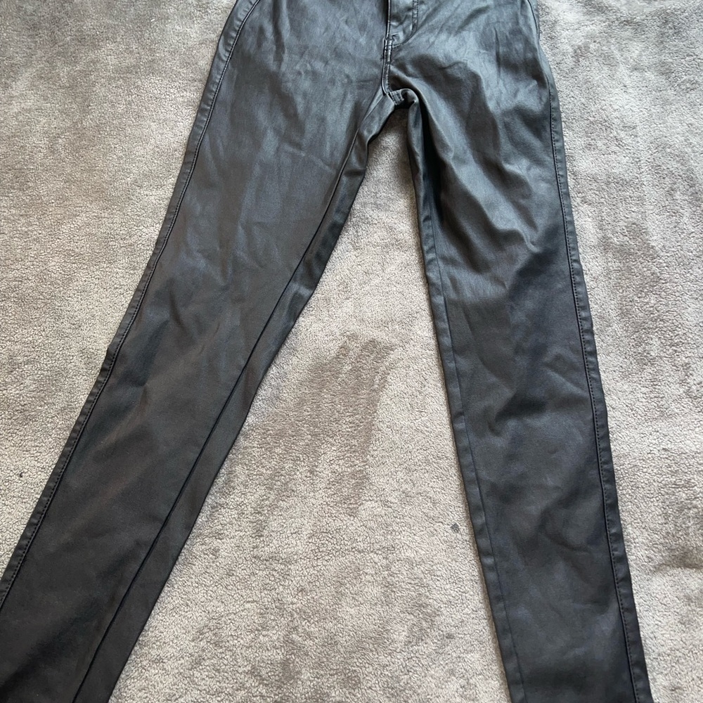Leather black pants